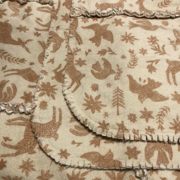 NWT CHRISTMAS RAG QUILT CUT SZ 62”x72” 1000% COTTON FLANNEL HANDMADE - Picture 4 of 7